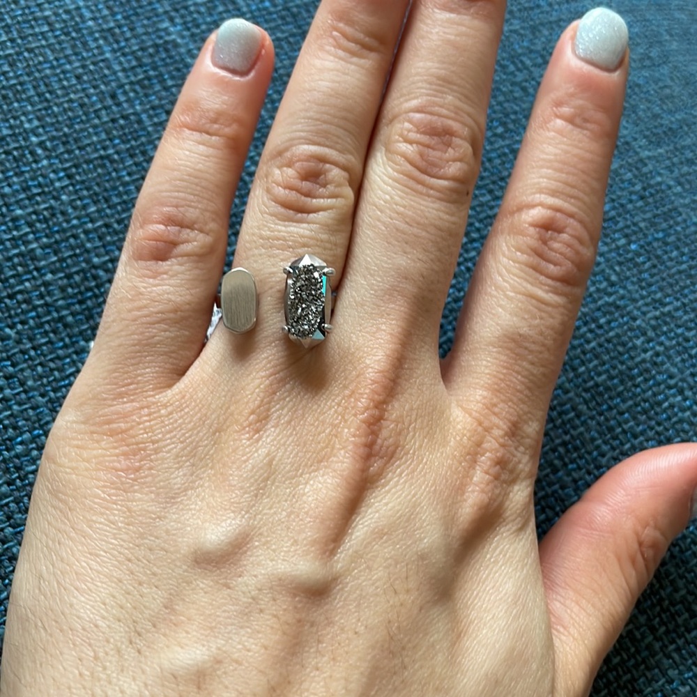 $ firm Kendra Scott Platinum Drusy Ring